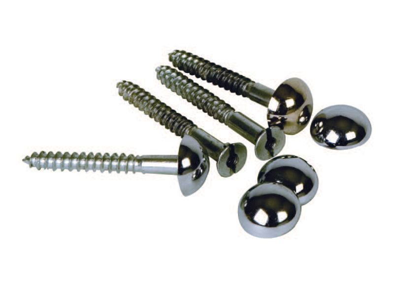 Steel Mirror Screws With Chrome Plated Dome Head