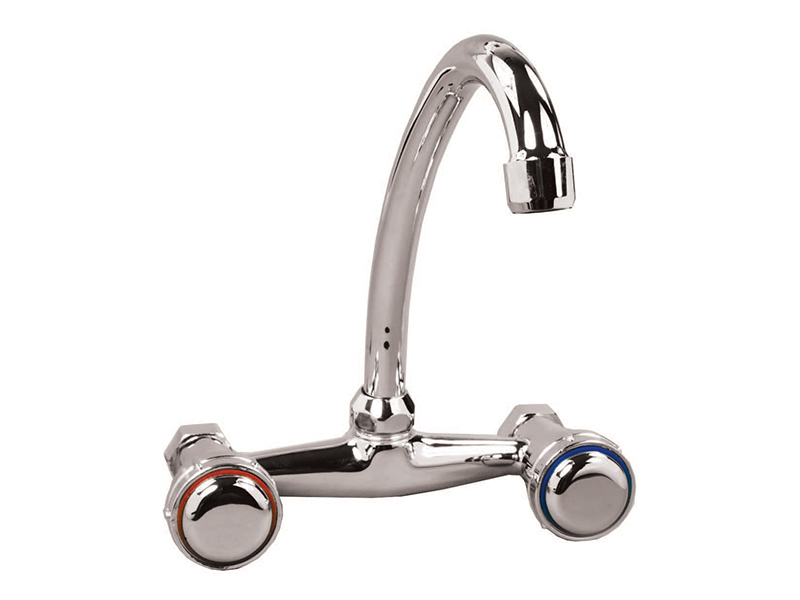 Chrome Wall Mounted Sink Mixer Tap