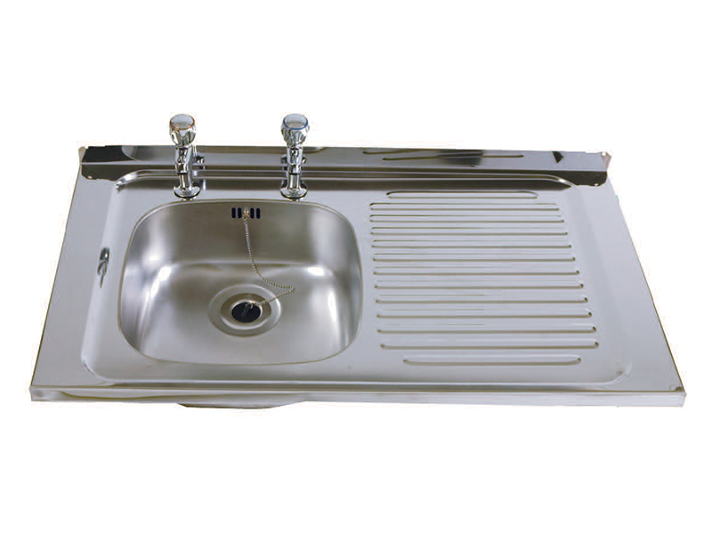 Stainless Steel Sink With Single Bowl, Single Drainer, Right Hand Drainer (SBSD)